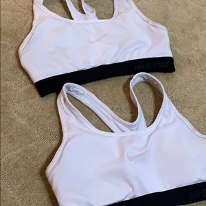 (2) nike sports bras